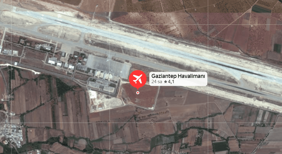 Gaziantep Havalimanı Uydudan Görüntüsünü izle